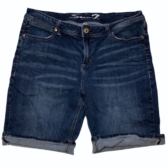 Seven7 Pants - Seven7 Blue Denim Jean Shorts Women's Size 16
